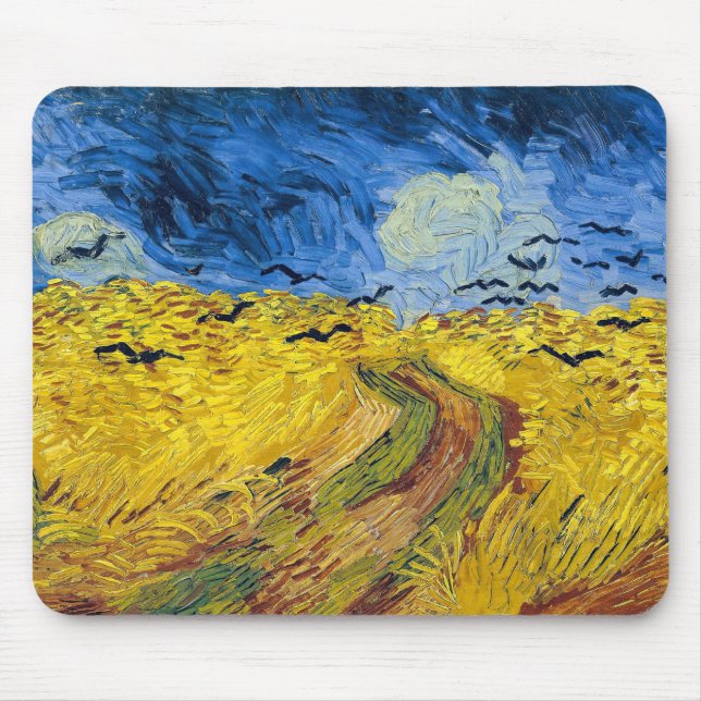 Tapis De Souris Vincent van Gogh - Wheatfield with Crows (Devant)