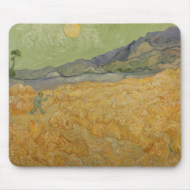Tapis De Souris Vincent van Gogh| Wheatfield with Reaper, 1889 (Devant)