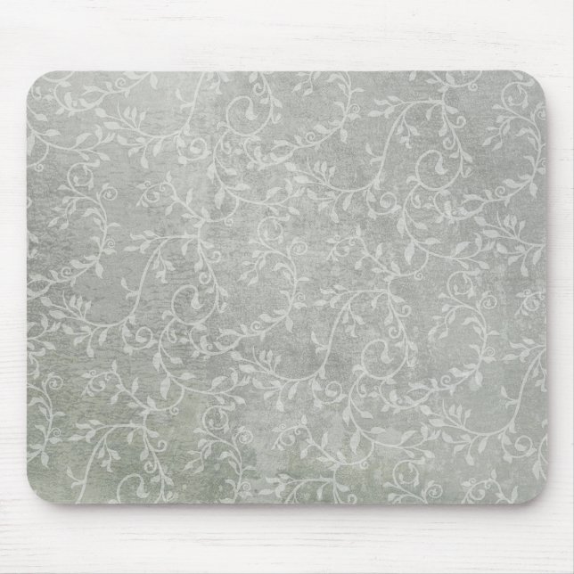 Tapis De Souris Vins feuillus subtils et argentés (Devant)