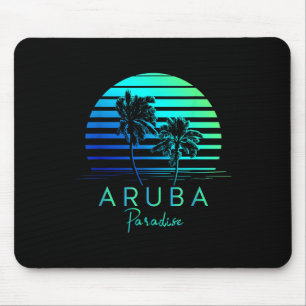 Tapis De Souris Vintage Aruba Beach Vibes Vacances Souvenir