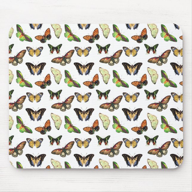 Tapis De Souris Vintage Butterflies (Devant)