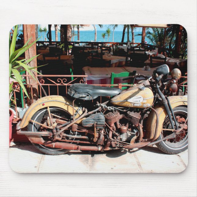 Tapis de souris vintage de moto (Devant)