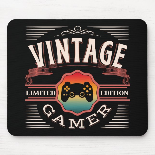 TAPIS DE SOURIS VINTAGE GAMER LIMITED EDITION (Devant)