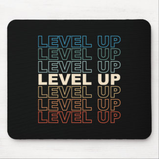 Tapis De Souris Vintage Gamer Niveau Up Vidéo Jeu Lover Retro Gami