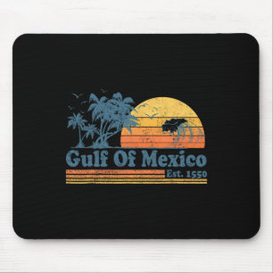 Tapis De Souris Vintage Golfe Du Mexique Est 1550 Retro Beach Suns