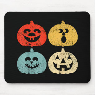 Tapis De Souris Vintage Halloween Citrouille Funny Retro Cadeau