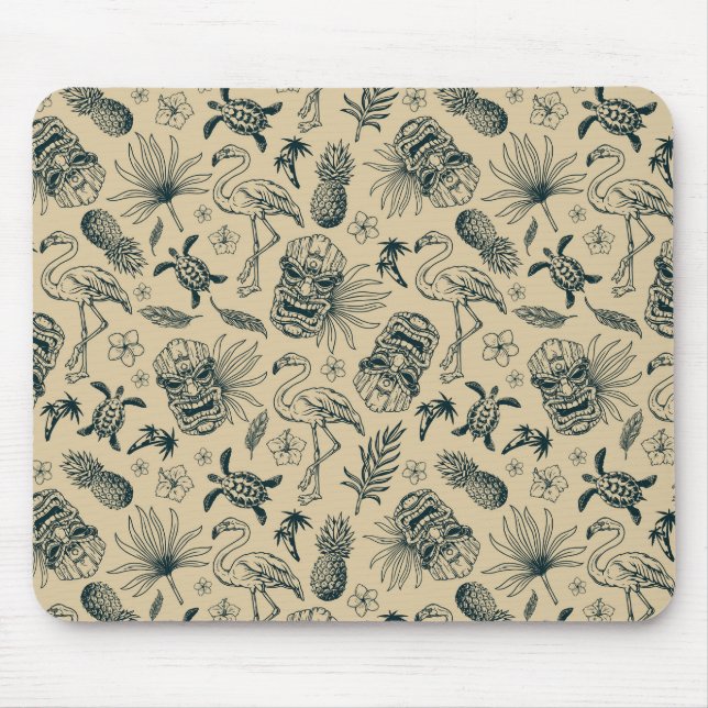 Tapis De Souris Vintage Motif tropical (Devant)