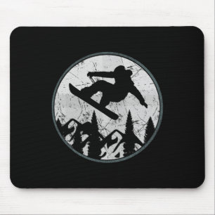 Tapis De Souris Vintage Snowboard Pine Snowboard Fan Rider Gi