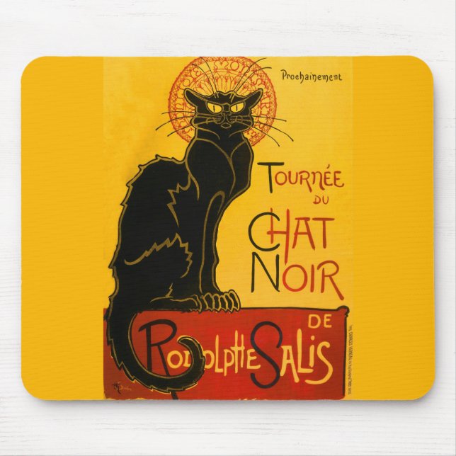 Tapis De Souris Vintage Tournée du Conversation Noir Theophile Ste (Devant)