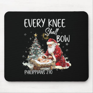 Tapis De Souris Vintage Tout Genou Fléchira Santa Clause Religieux