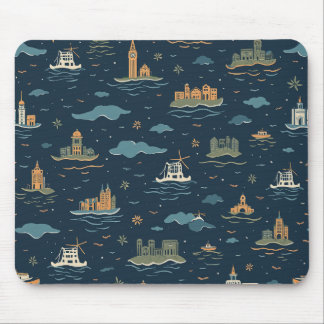 Tapis De Souris Vintage Travel Design Mouse Pads