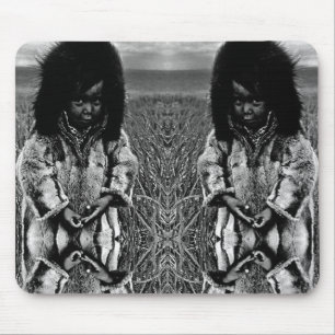 Tapis De Souris Vintage USA Alaska eskimo garçon Souris Pad