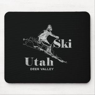 Tapis De Souris Vintage Utah Deer Valley Skiing The