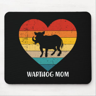 Tapis De Souris Vintage Warthog maman Fête des mères Amoureux des