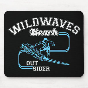 Tapis De Souris Vintage Wild Waves Beach Surf extérieur