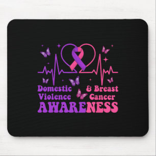 Tapis De Souris Violence familiale & Sensibilisation au cancer