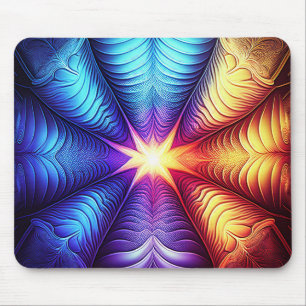 Tapis De Souris Violet bleu jaune Lyapunov Fractal