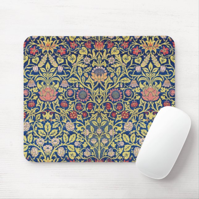 Tapis De Souris Violet et Columbine, William Morris (Avec souris)