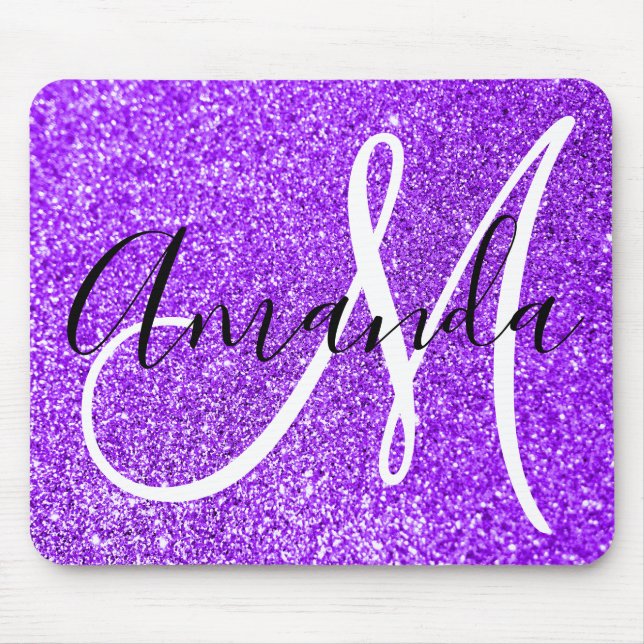 Tapis De Souris Violet violet Parties scintillant Faux Personnalis (Devant)