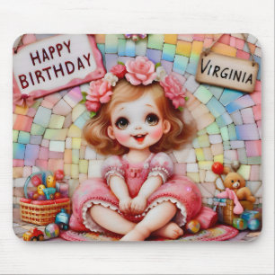 Tapis De Souris VIRGINIE ~ Jolie jeune fille ~ Mousepad