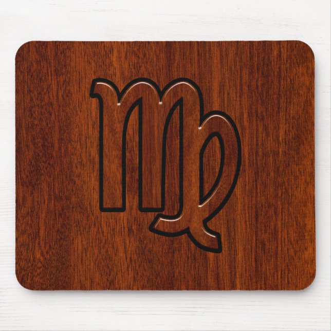 Tapis De Souris Virgo Zodiac Connexion en style acajou (Devant)