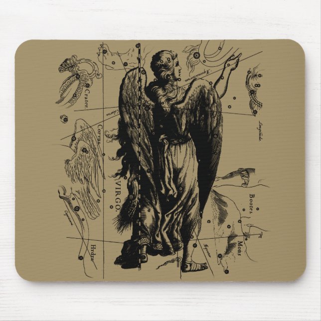 Tapis De Souris Virgo Zodiac Constellation Hevelius 1690 (Devant)