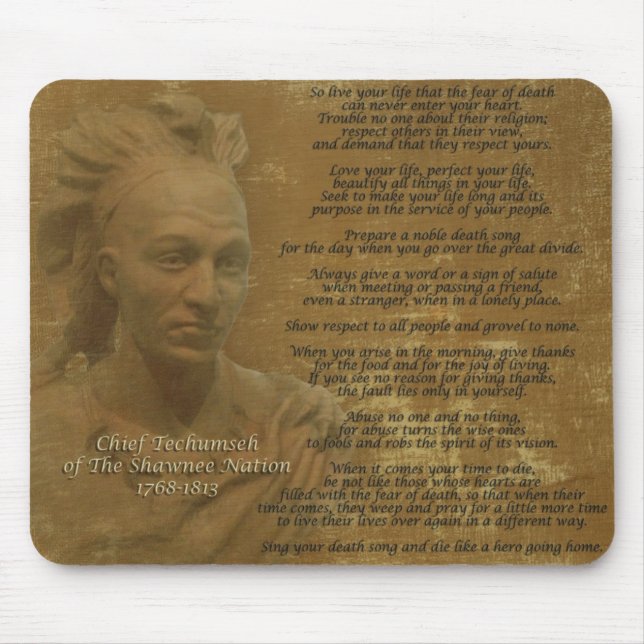 Tapis De Souris "Vis ta vie" Chef Tecumseh mousepad (Devant)