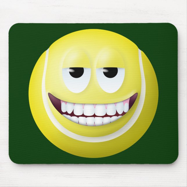 Tapis De Souris Visage 2 de balle de tennis (Devant)