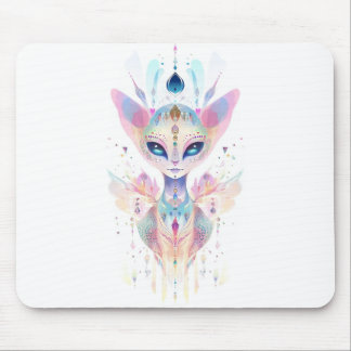 Tapis De Souris visage de chat Alien