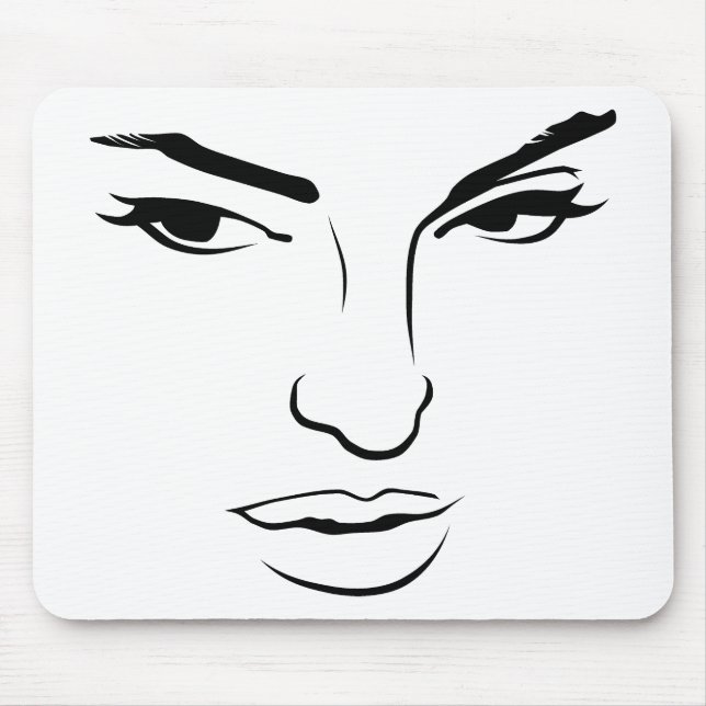 Tapis De Souris Visage de la femme (Devant)