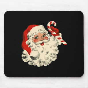 Tapis De Souris Visage de Père Noël de Noël Vintage Drôle à l'anci