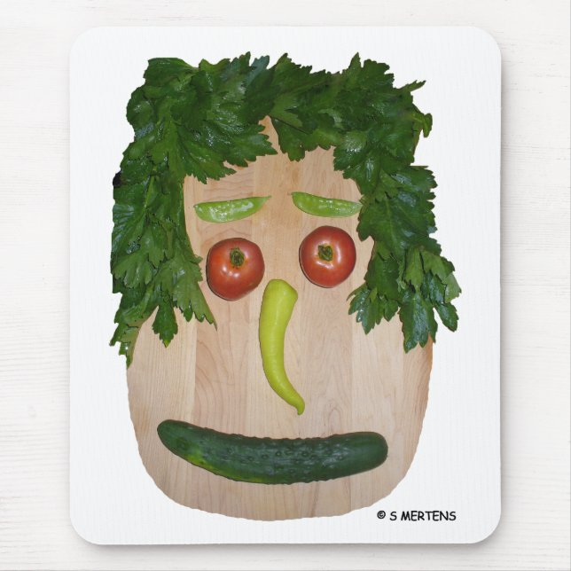 Tapis De Souris Visage de Veggie (Devant)