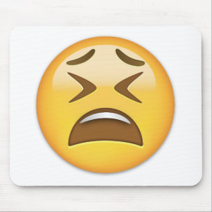 Tapis De Souris Visage fatigué Emoji