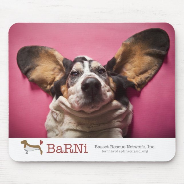 Tapis De Souris Visage Mousepad de basset (Devant)