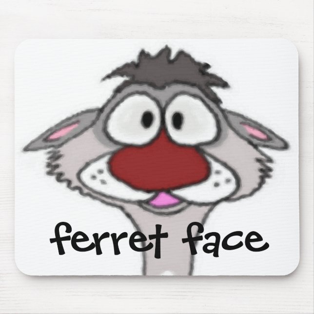 Tapis De Souris Visage Mousepad de furet (Devant)