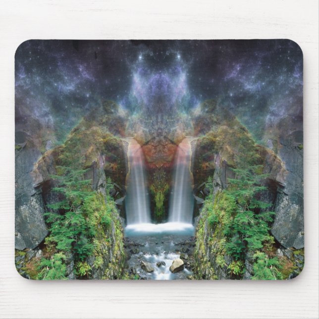 Tapis De Souris Visages cachés dans les cascades d'Imaginaire (Devant)