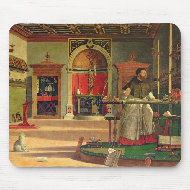 Tapis De Souris Vision de St. Augustine, 1502-08 (huile sur toile) (Devant)