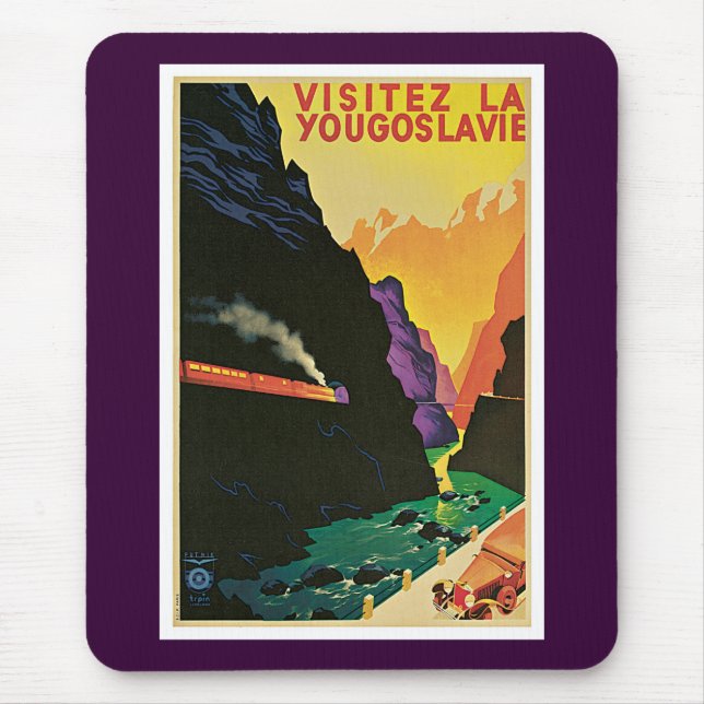 Tapis De Souris Visitez La Yougoslavie (Devant)