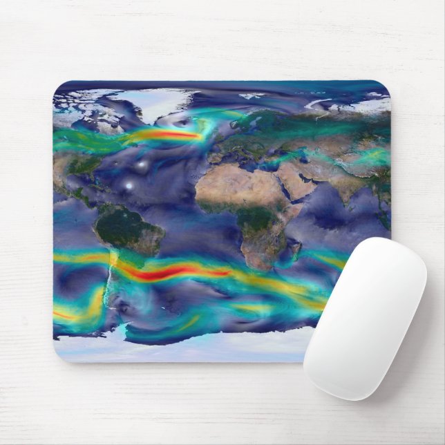 Tapis De Souris Visualisation Des Vents Mondiaux. (Avec souris)