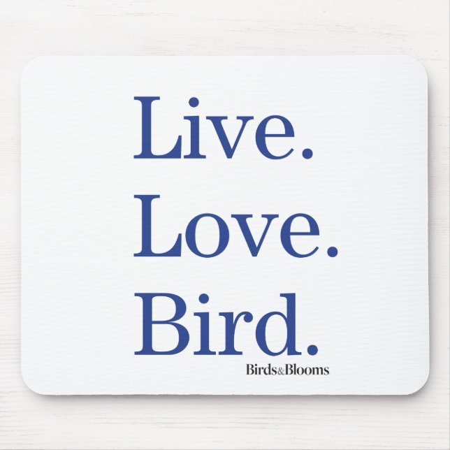 Tapis De Souris Vivant. Amour. Oiseau (Devant)