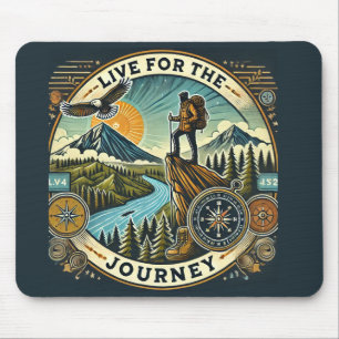 Tapis De Souris "Vivez pour le voyage" Mousepad