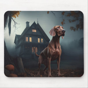 Tapis De Souris Vizsla Halloween Effrayant