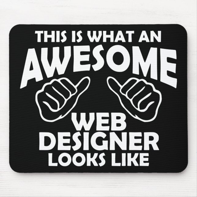 Tapis De Souris Voici à quoi ressemble un web designer génial (Devant)