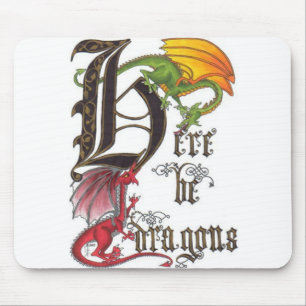 Tapis De Souris Voici des dragons Mousepad