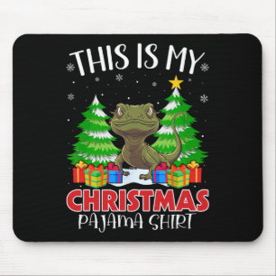 Tapis De Souris Voici Mon Pyjama de Noël Lizard Xmas Pjs