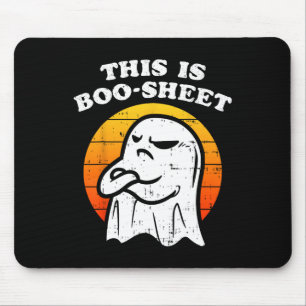 Tapis De Souris Voici un peu de Boo-Sheet Ghost Retro Funny Hallow