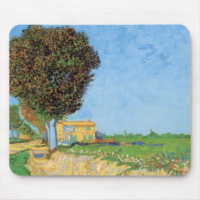 Tapis De Souris Voie près d'Arles par Vincent van Gogh (Devant)
