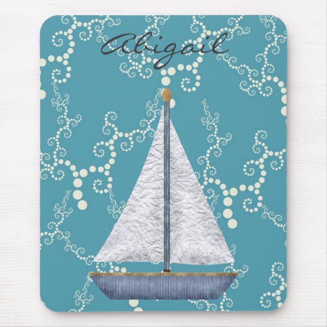 Tapis De Souris Voilier nautique personnalisé Mousepad (Devant)