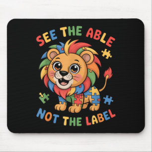 Tapis De Souris Voir les capacités et non l'étiquette Puzzle Lion