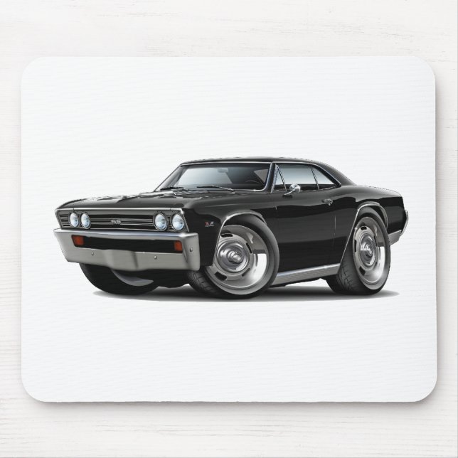 Tapis De Souris Voiture 1967 noire de Chevelle (Devant)